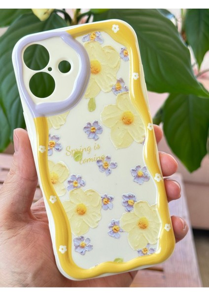 Apple iPhone 16 Kılıf Tasarımlı Desenli Kamera Korumalı Papatya Çiçek Renkli Silikon Kapak indirimleri