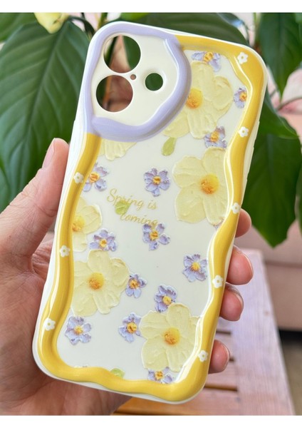 Apple iPhone 16 Plus Kılıf Tasarımlı Desenli Kamera Korumalı Papatya Çiçek Renkli Silikon Kapak modelleri