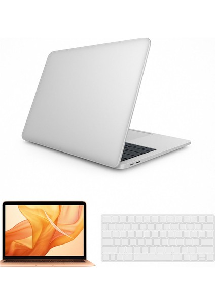 Apple Macbook Pro 13 M1-M2 Çip 2020/2022 A2251-A2289-A2338-A1706-A1708-A2159 Uyumlu Kristal Şeffaf Transparan Koruyucu Kapak
