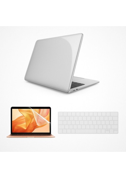 Apple Macbook Pro 13 M1-M2 Çip 2020/2022 A2251-A2289-A2338-A1706-A1708-A2159 Uyumlu Kristal Şeffaf Transparan Koruyucu Kapak modelleri