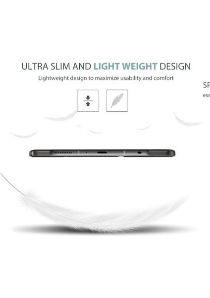 Samsung Galaxy Tab S9 Fe Plus 12.4 Inch Uyumlu Smart Kapak Katlanabilir Koruyucu Kapak Tablet Kılıfı