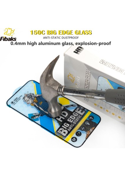 Apple iPhone 14 Pro/15/16 150C Antistatik Ahize Toz Korumalı Tam Ekran Koruyucu Kırılmaz Cam 9H Temperli Koruma Dayanıklı modelleri