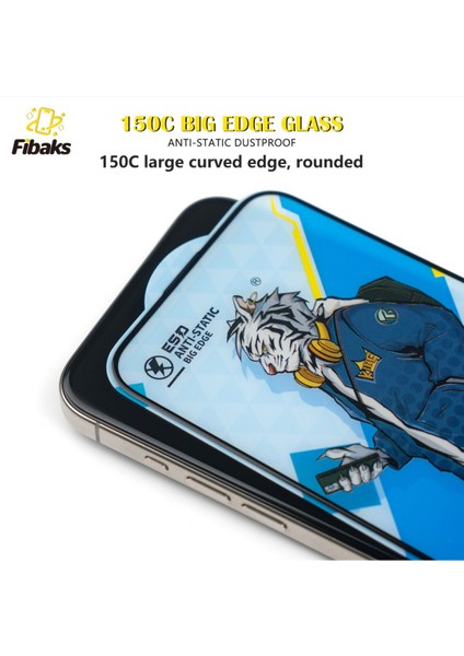 Apple iPhone 14 Pro/15/16 150C Antistatik Ahize Toz Korumalı Tam Ekran Koruyucu Kırılmaz Cam 9H Temperli Koruma Dayanıklı