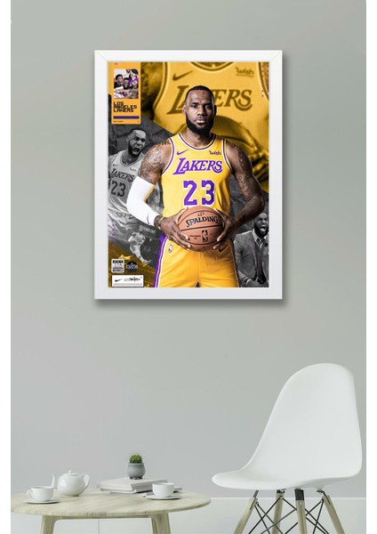 Lebron James Çerçeveli Tablo - Los Angeles Lakers Nba Posteri Tablo fiyatları
