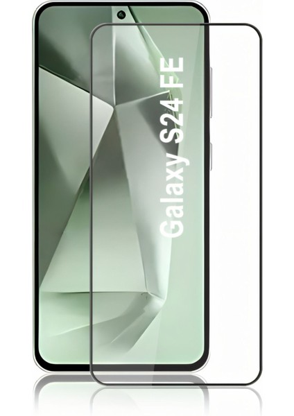 Samsung Galaxy S24 Fe Uyumlu Tam Kapatan Tamperli Cam Ekran Koruyucu Kırılmaz Cam