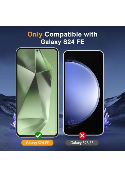 Samsung Galaxy S24 Fe Uyumlu Tam Kapatan Tamperli Cam Ekran Koruyucu Kırılmaz Cam fiyatları