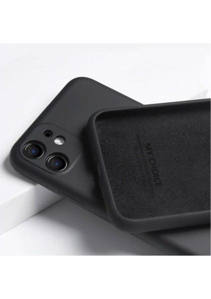 Apple iPhone 12 Kılıf Kadife Lansman Soft Yumuşak Liquid Silikon Kamera Korumalı Kapak