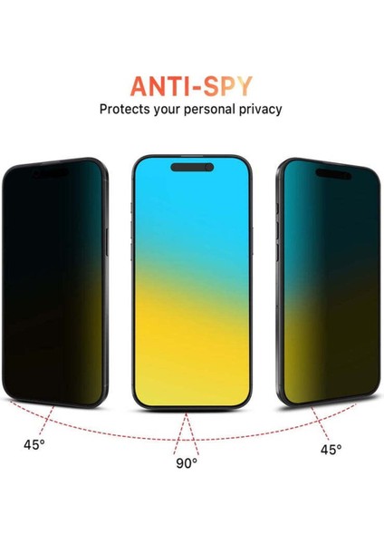Apple iPhone 16/14 Pro/15 Hayalet Gizlilik Filtreli 150C Antistatik Ekran Koruyucu Tam Kapatan Temperli Kırılmaz Cam fiyatları