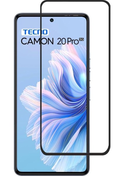 Tecno Camon 20 Pro 4g 5g Uyumlu Tam Kapatan Tamperli Cam Ekran Koruyucu Kırılmaz Cam
