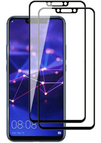Huawei Mate 20 Lite Tam Ekran Koruyucu Kırılmaz Cam 9H Temperli Koruma Dayanıklı 5D