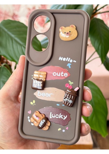 Oppo A60 Kılıf Ayıcık Kahve Tasarımlı Desenli Kamera Korumalı Yumuşak Silikon Kapak indirimleri