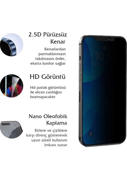 Apple iPhone 11 Pro Uyumlu Kolay Uygulama Aparatlı Siyah Çerçeveli Tam Kapatan Hayalet Cam Ekran Koruyucu