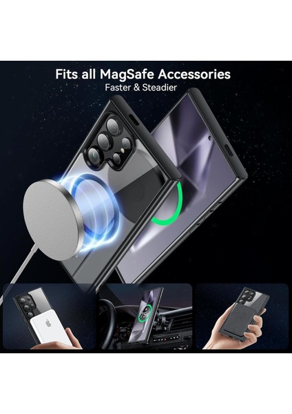 Samsung Galaxy S24 Ultra Uyumlu Kılıf Kamera Çıkıntılı Magsafe Destekli Renkli Hassas Butonlu Kapak