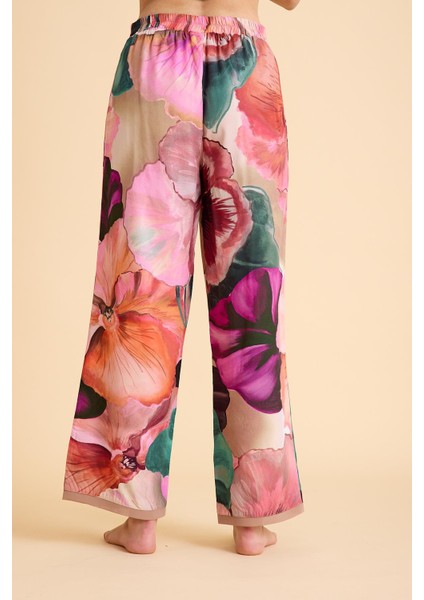 Paradise Sklamen Ultra Hafif Viskon Ipeksi Pijama Set