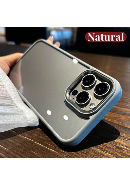Apple iPhone 15 Pro Max Kamera Çıkıntılı Kenarı Renkli Arkası Şeffaf Hassas Butonlu Kılıf