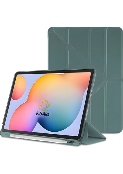 Samsung Galaxy Tab A9+ Plus SM-X210 Uyumlu Kalem Bölmeli Pu Deri Yumuşak Koruyucu Silikon Kılıf