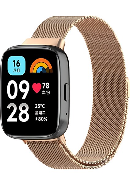 Xiaomi Redmi Watch 3 Active Uyumlu Metal Hasır Örgü Mıknatıslı Ayarlanabilir Paslanmaz Kordon fiyatları