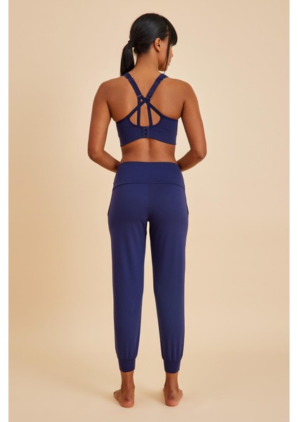 Sportive Lacivert Light Touch Bilekten Lastikli Jogger Eşofman Alt