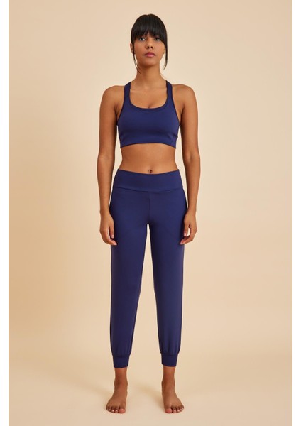 Sportive Lacivert Light Touch Bilekten Lastikli Jogger Eşofman Alt