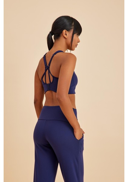 Sportive Lacivert Light Touch Bilekten Lastikli Jogger Eşofman Alt
