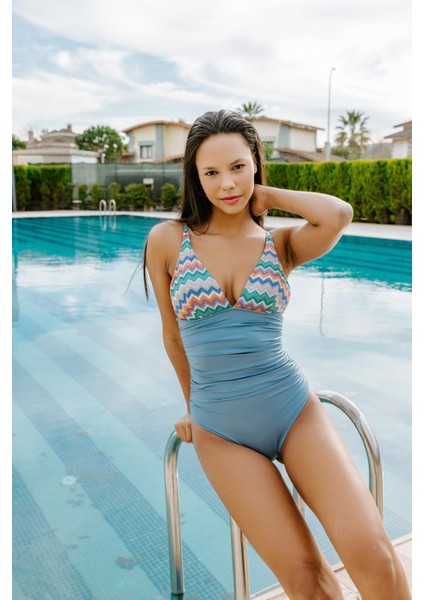 Hawaii Mavi Toparlayıcı Üçgen Mayo indirimleri