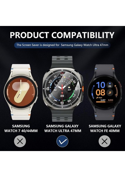 Samsung Galaxy Watch Ultra 47MM Uyumlu Kasa ve Ekran Koruyucu 360 Tam Koruma Kapak fiyatları