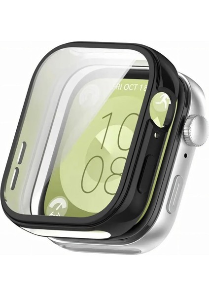 Huawei Watch Fit 3 Yumuşak Silikom Kasa ve Ekran Koruyucu 360 Tam Koruma Kapak