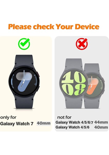 Samsung Galaxy Watch 7 40MM Uyumlu Kasa ve Ekran Koruyucu 360 Tam Koruma Kapak fiyatları