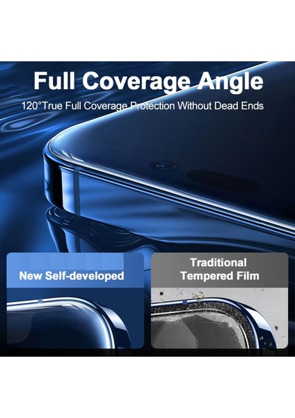 Apple iPhone 16 Pro Uyumlu Ahize Toz Önleyici Tam Kapatan Tamperli Cam Ekran Koruyucu Kırılmaz Cam