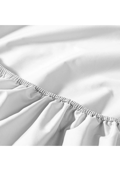 %100 Pamuk Percale Lastikli Çarşaf 160X200 cm Beyaz - Pure Serisi modelleri