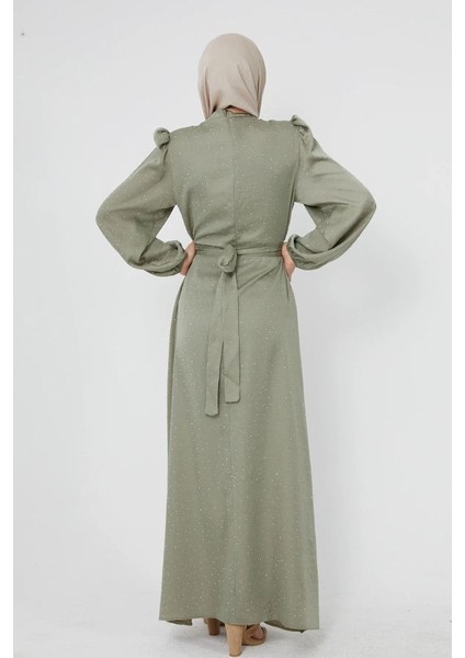 Taş İşlemeli Tesettür Abiye Elbise fırsatları