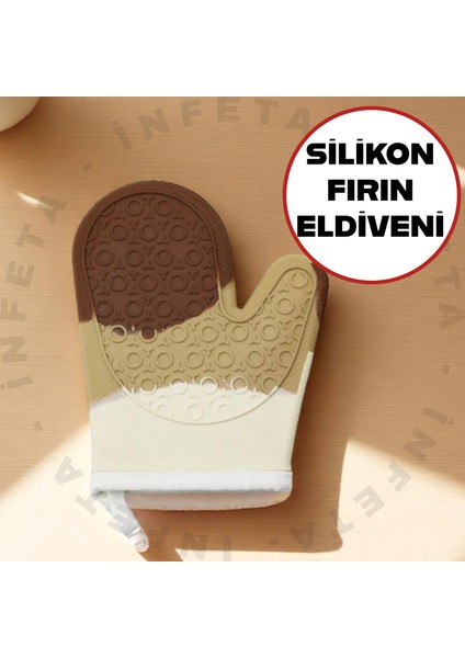 Yanmaz Yapışmaz Silikon Fırın Eldiveni