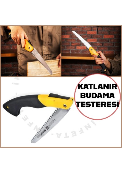 Katlanabilir Kamp Bahçe Testeresi Budama Testeresi Toledo Çeliği