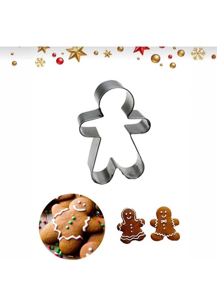 3 Adet Farklı Boy Gingermen Kurabiye Adam Kalıbı fırsatları