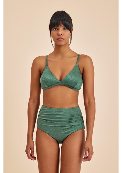 Bali Yeşil Yüksek Belli Toparlayıcı Bikini Alt