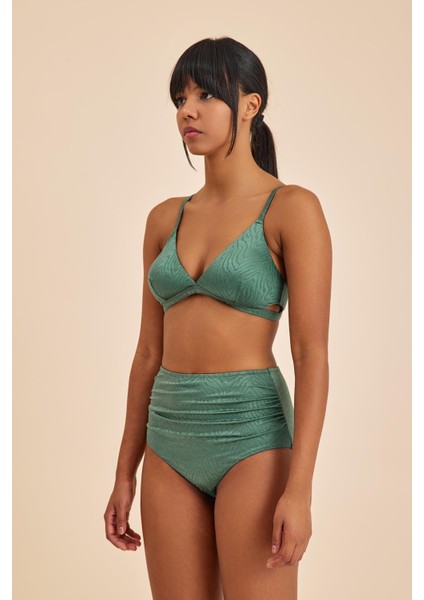 Bali Yeşil Yüksek Belli Toparlayıcı Bikini Alt modelleri