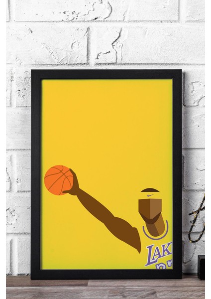 Lebron James Çerçeveli Tablo - Basketbol Nba Posteri Tablo