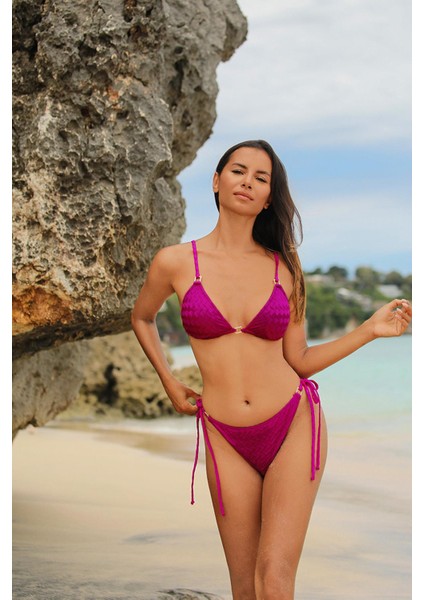 Olympos Mor Yandan Ip Bağlamalı Bikini Altı