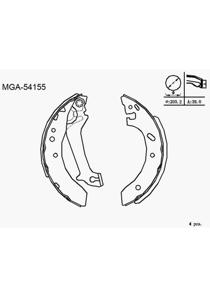 54155 Kampana Balata Fıesta Iv 95-02 Escort Genıs Tıp 203X38