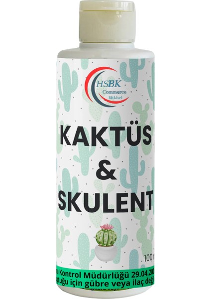 Kaktüs & Sukulent Besini 100ML - Çiçek ve Yavru Destekleyici Premium Formül