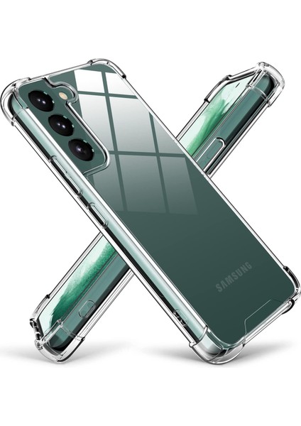 Samsung Galaxy S22 Plus Uyumlu Darbe Önleyici Sararmaya Dayanıklı Airbag Korumalı Ultra Slim Tpu Şeffaf Silikon Kılıf
