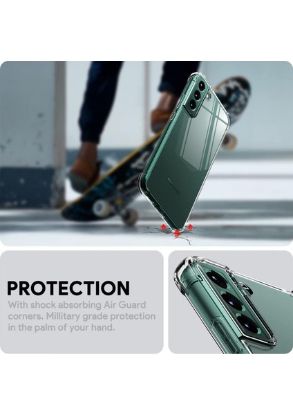 Samsung Galaxy S22 Plus Uyumlu Darbe Önleyici Sararmaya Dayanıklı Airbag Korumalı Ultra Slim Tpu Şeffaf Silikon Kılıf modelleri