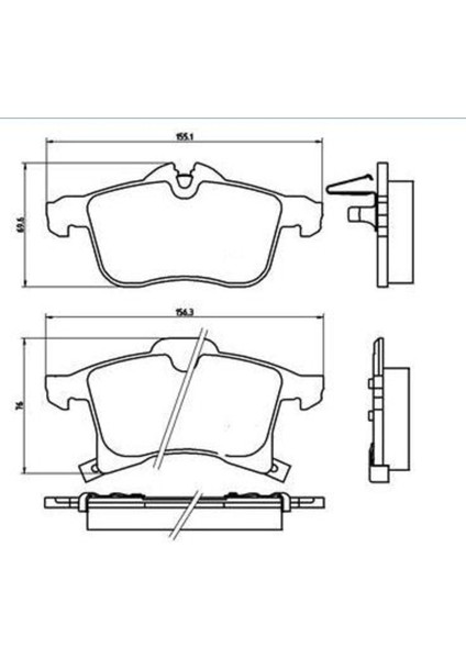 Ön Balata Astra H 04- Corsa C-D 03- Meriva A 03- Zafira B 05- Combo C 04- 1 Adet