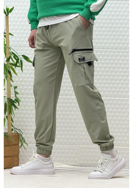 Erkek Kargo Cepli Modelli Paraşüt Jogger Pantolon