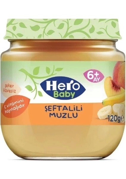 Bfs Hero Baby Şeftalili Muzlu Kavanoz Mama 120 gr