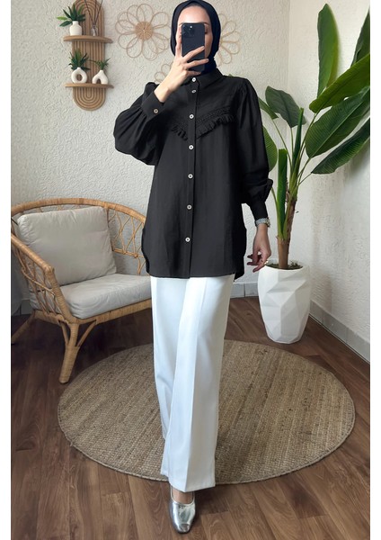 Dantel Detaylı Gömlek