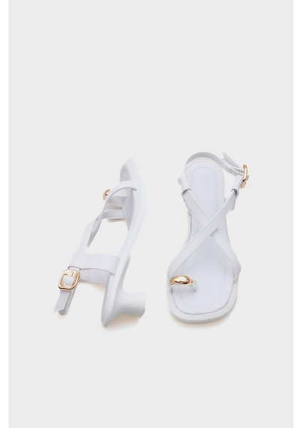 Vally Orta Topuklu Parmak Arası Kadın Sandalet