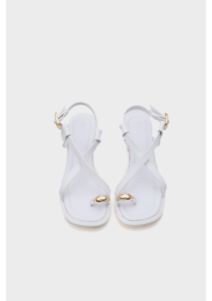 Vally Orta Topuklu Parmak Arası Kadın Sandalet