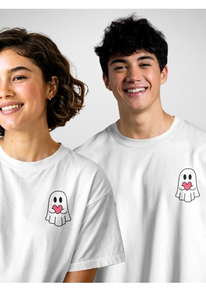 Boo - Sevgili Kombini | Oversize Tişört | Çift Kombin Tişörtü