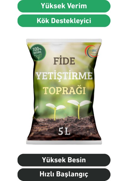 Fide Toprağı 5 Lt - Tohum Çimlendirme Harcı, Cocopeat & Perlit Karışımı modelleri